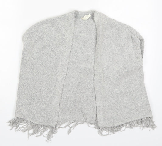 Young Dimension Girls Grey V-Neck  Acrylic Cardigan Jumper Size 6-7 Years