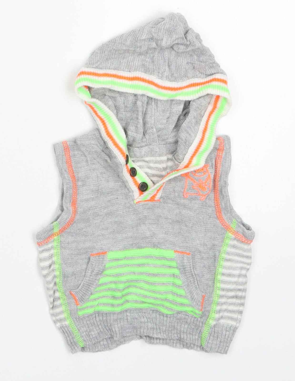 George Boys Multicoloured Striped Acrylic Pullover Jumper Size 0-3 Months  Pullover