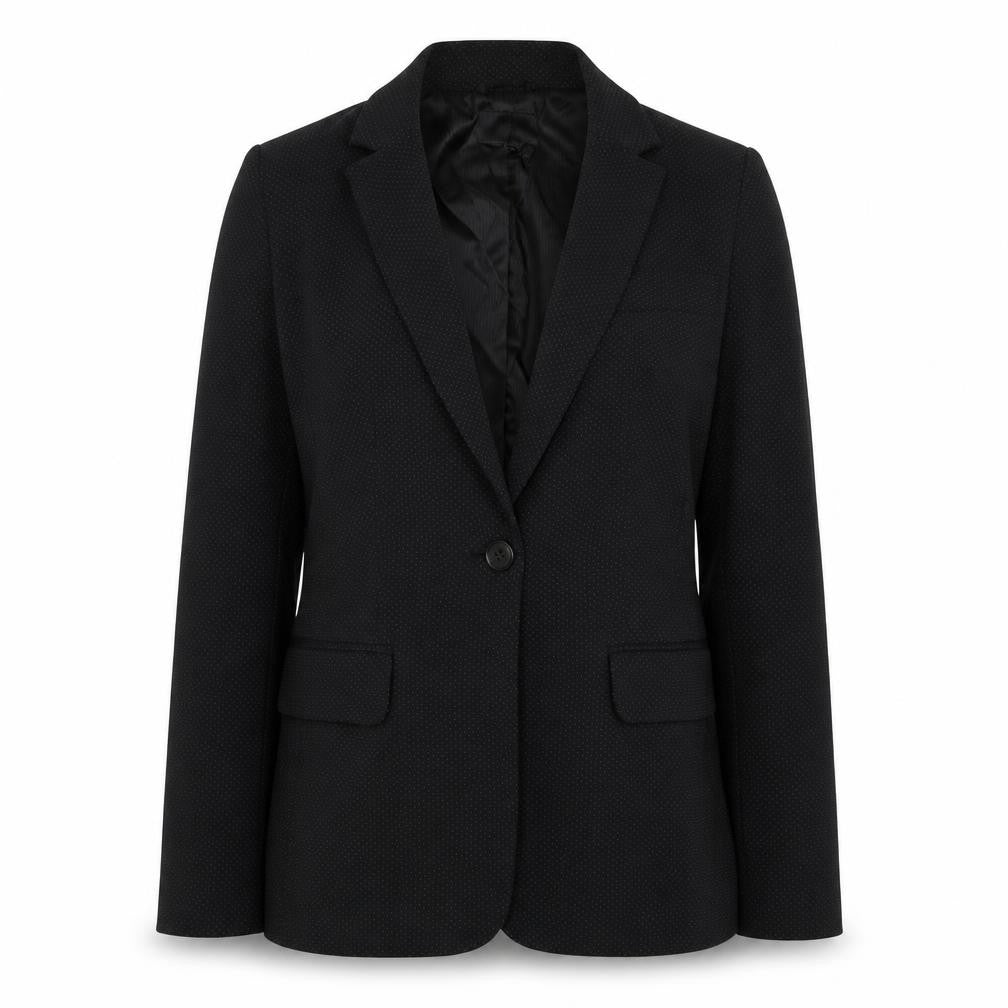 NEXT Womens Black Polka Dot Polyester Jacket Suit Jacket Size 6