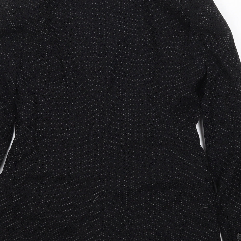 NEXT Womens Black Polka Dot Polyester Jacket Suit Jacket Size 6