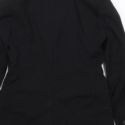 Next Womens Black Polka Dot Polyester Jacket Suit Jacket Size 6