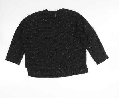 Zara Womens Black Round Neck  Polyester Pullover Jumper Size M