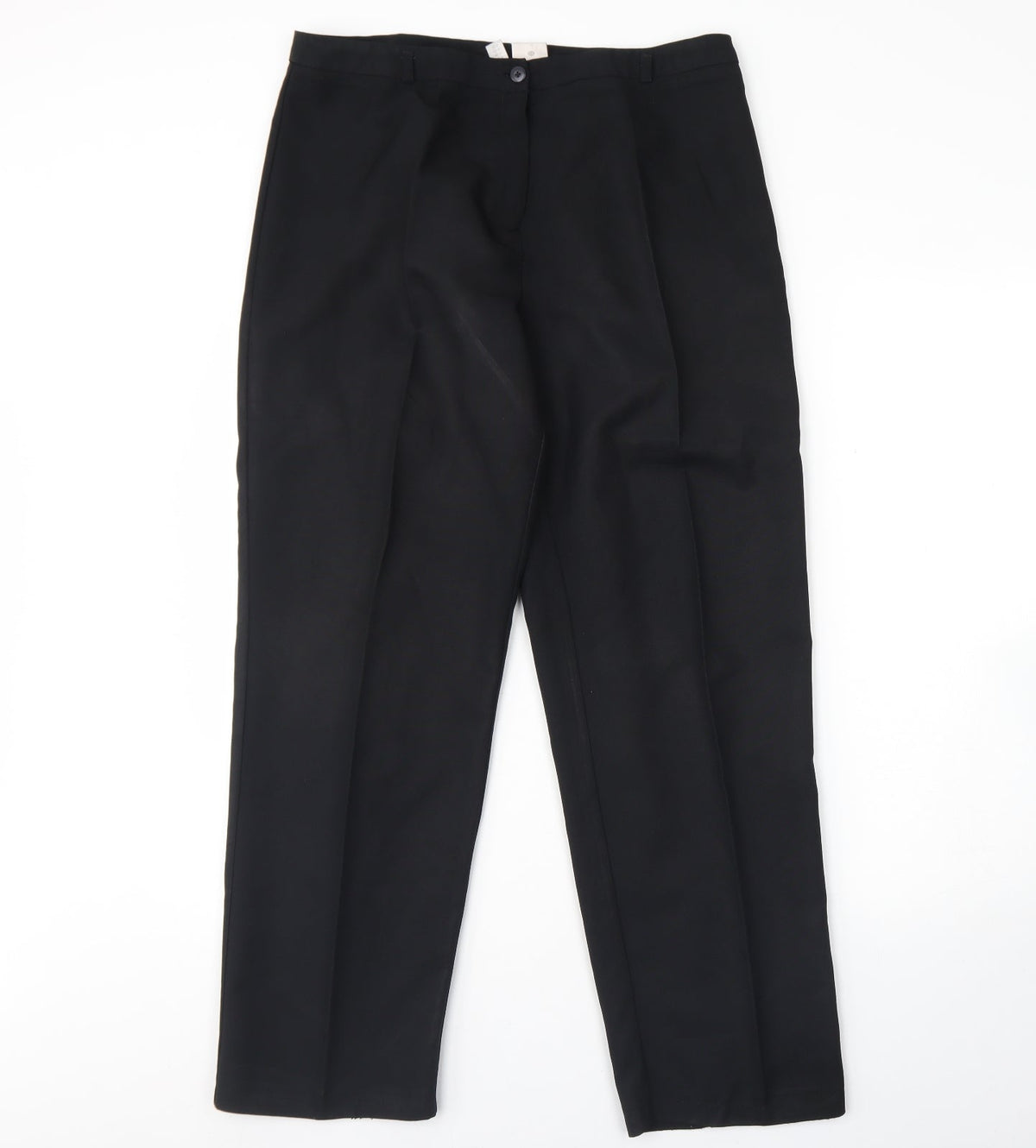 Yessica Womens Black  Polyester Trousers  Size 16 L30 in Regular Hook & Eye