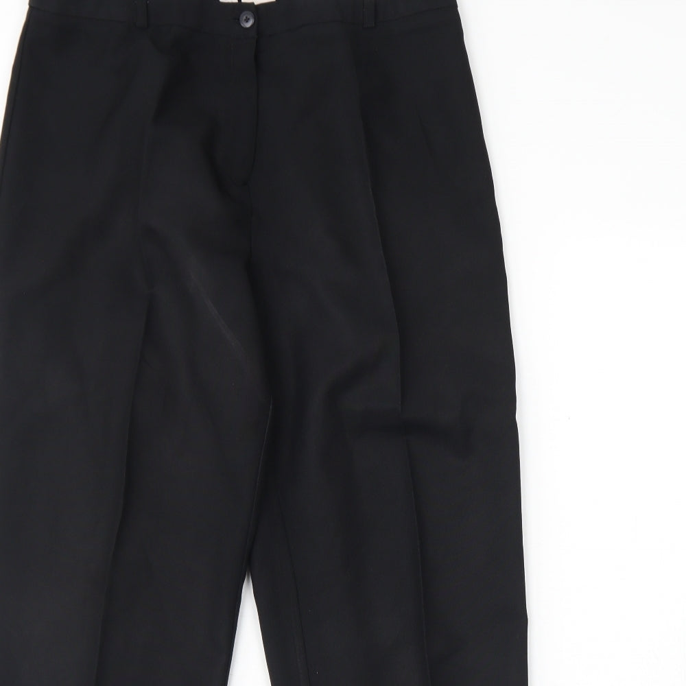 Yessica Womens Black  Polyester Trousers  Size 16 L30 in Regular Hook & Eye