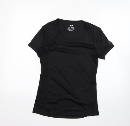 PRO TOUCH Womens Black  100% Polyester Basic T-Shirt Size 8 Round Neck
