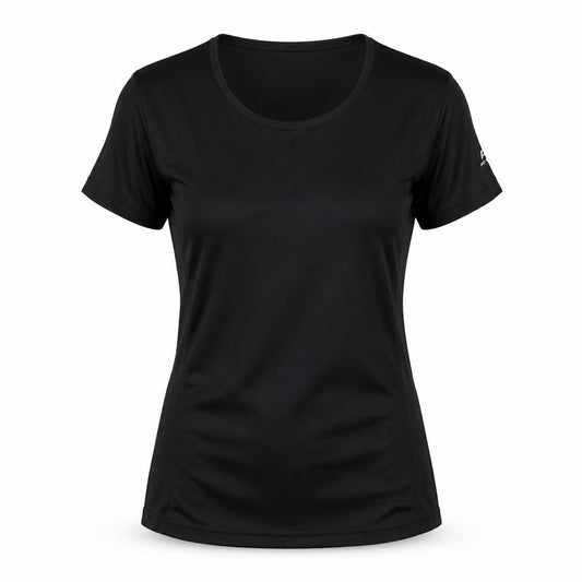 PRO TOUCH Womens Black  100% Polyester Basic T-Shirt Size 8 Round Neck