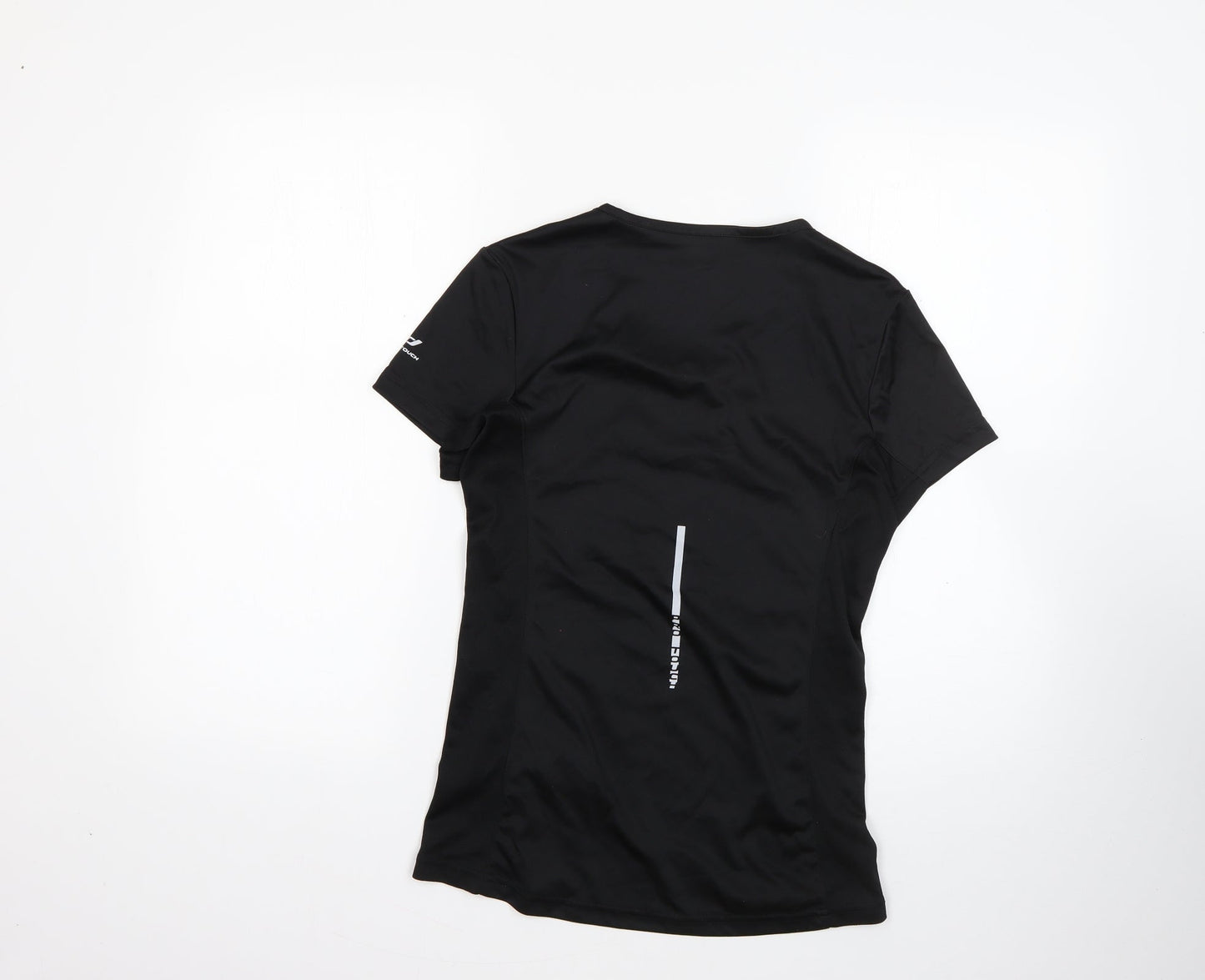 PRO TOUCH Womens Black  100% Polyester Basic T-Shirt Size 8 Round Neck