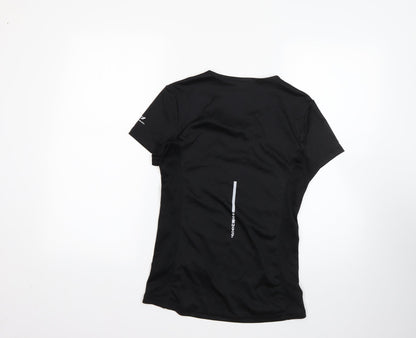 PRO TOUCH Womens Black  100% Polyester Basic T-Shirt Size 8 Round Neck