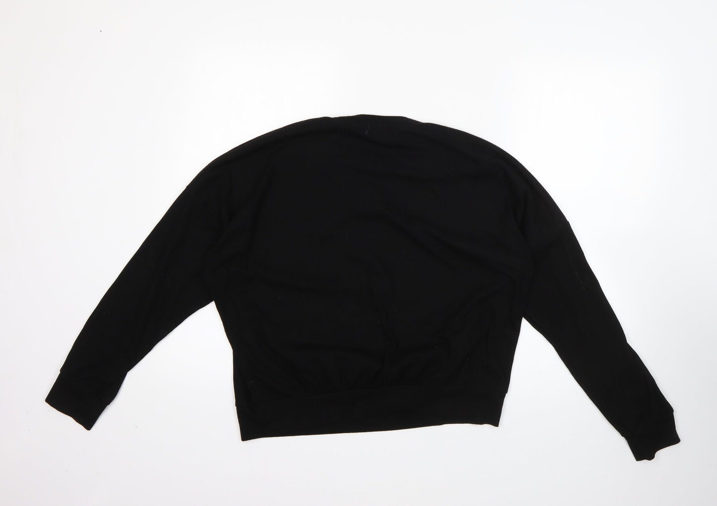 Missguided Womens Black Round Neck  Polyester Pullover Jumper Size 8