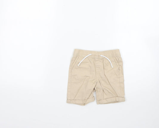 Primark Baby Beige  100% Cotton Cropped Trousers Size 12-18 Months