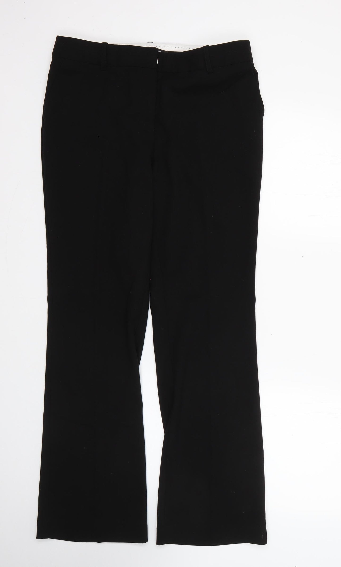 NEXT Womens Black  Polyester Trousers  Size 10 L28 in Regular