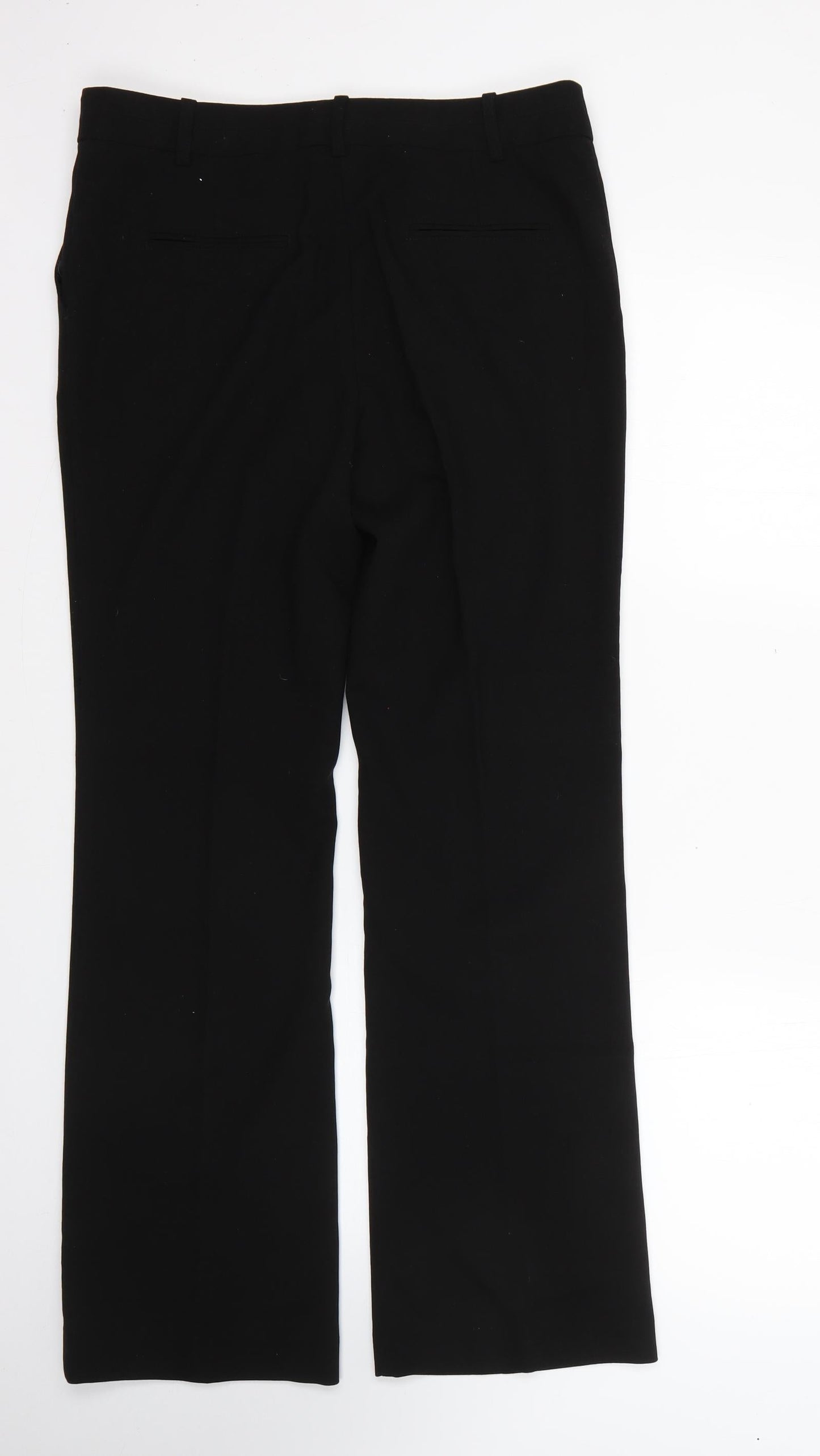 NEXT Womens Black  Polyester Trousers  Size 10 L28 in Regular