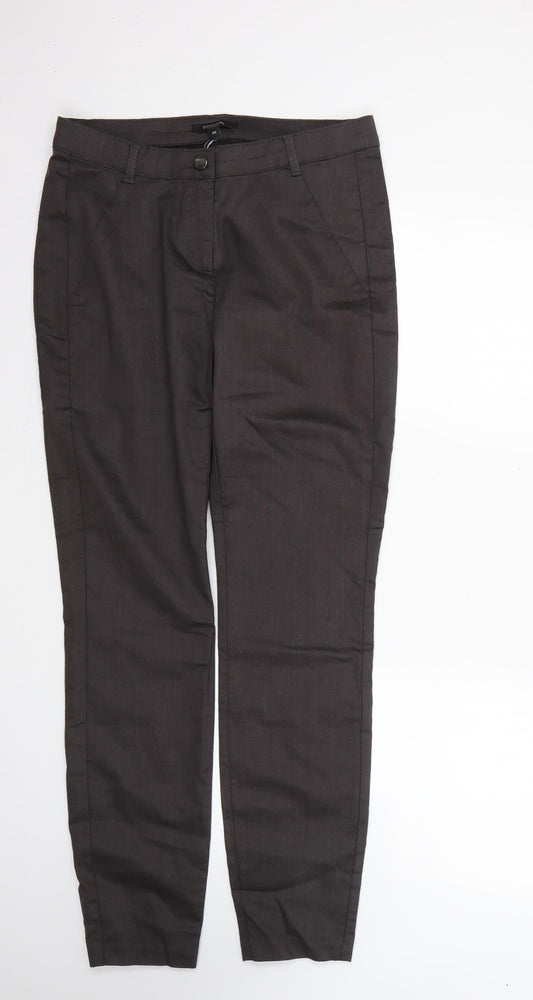 Comma Mens Grey  Polyester Trousers  Size 40 L28 in Regular
