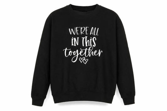 Awdis Mens Black Round Neck  Cotton Pullover Jumper Size S