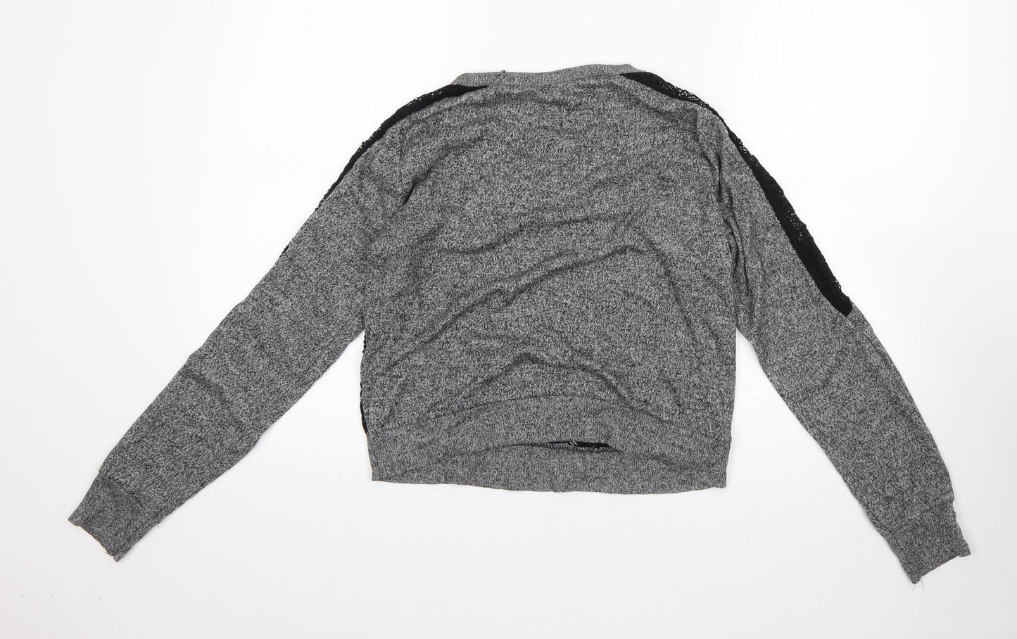 Preworn Womens Grey Round Neck  Cotton Pullover Jumper Size M