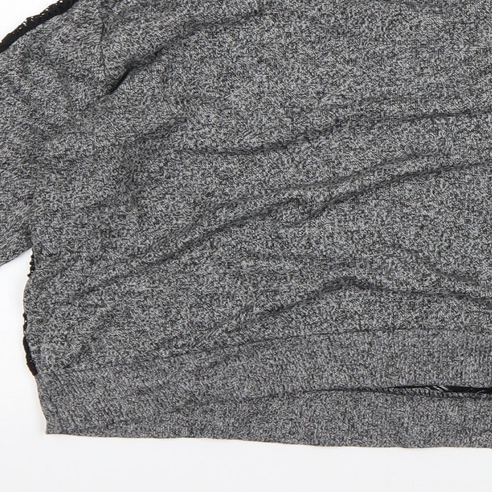Preworn Womens Grey Round Neck  Cotton Pullover Jumper Size M