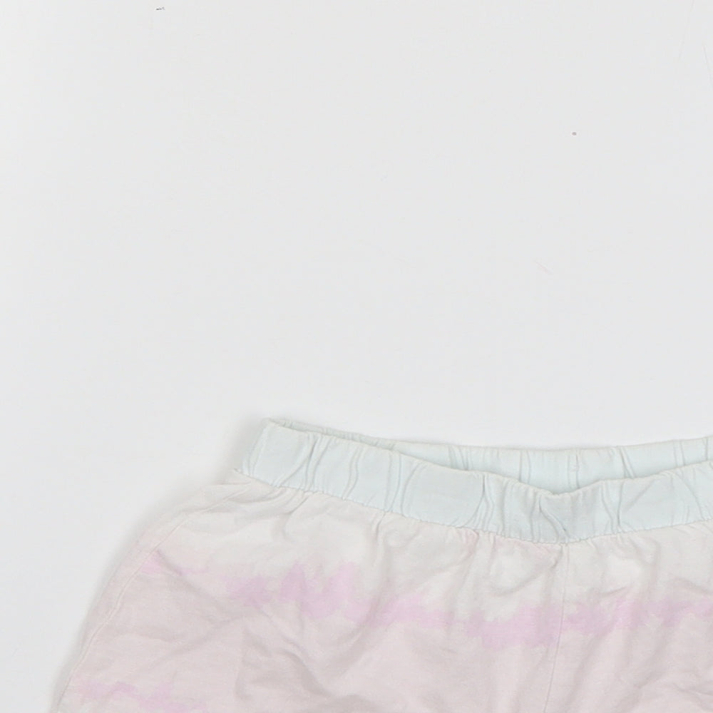 Matalan Girls Multicoloured Geometric 100% Cotton Sweat Shorts Size 9 Years  Regular