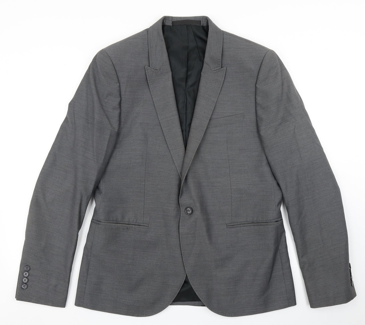Topman Mens Grey  Polyester Jacket Blazer Size 42