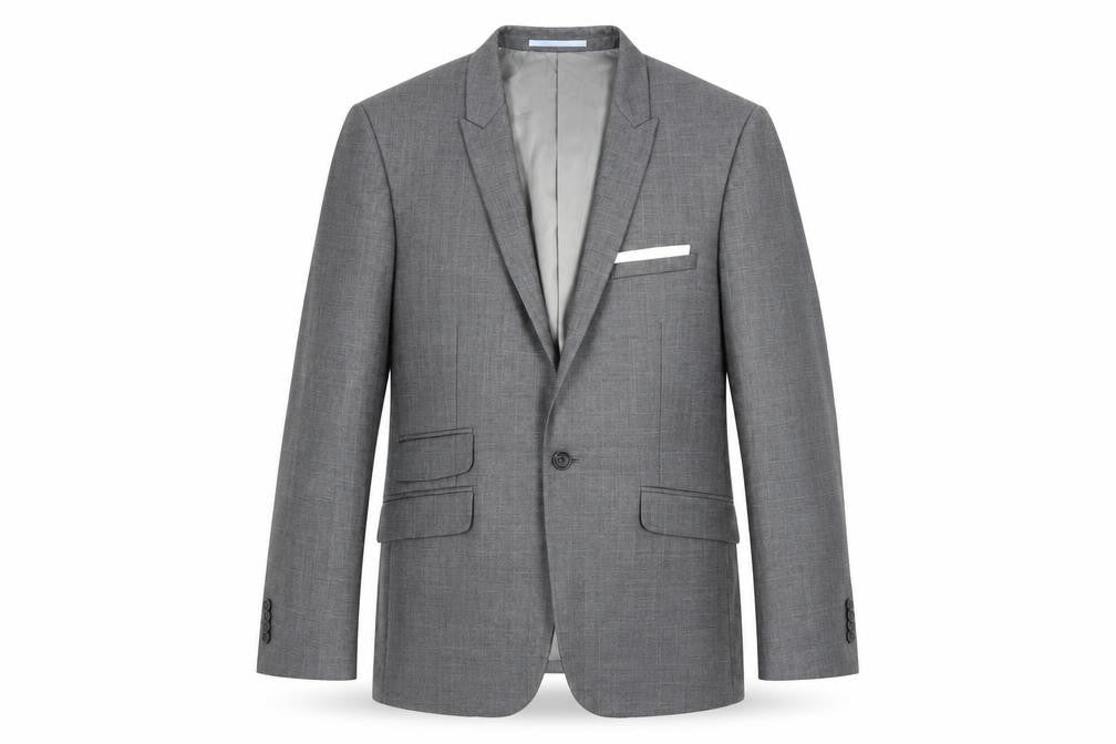 Burton Mens Grey Plaid Polyester Jacket Blazer Size 38