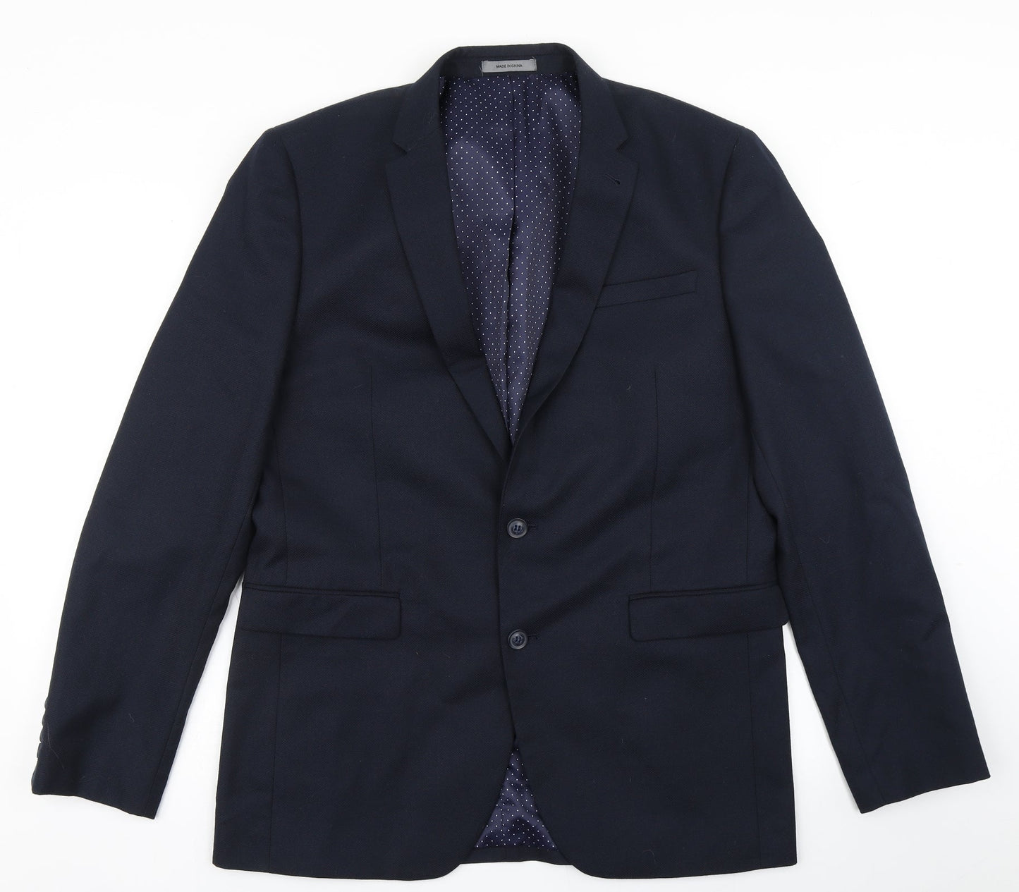 Cedar Wood State Mens Blue  Polyester Jacket Blazer Size 42