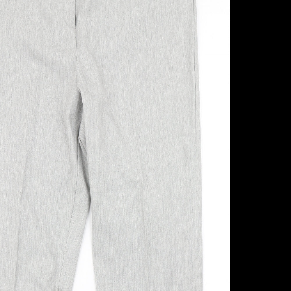 Agenda Womens Silver  Polyester Dress Pants Trousers Size 18 L28 in Regular Button