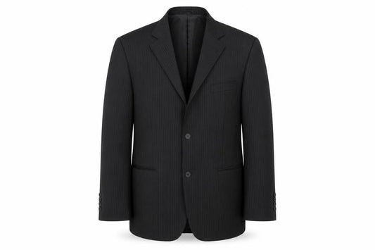 Taylor & Wright Mens Black Striped Polyester Jacket Blazer Size 42