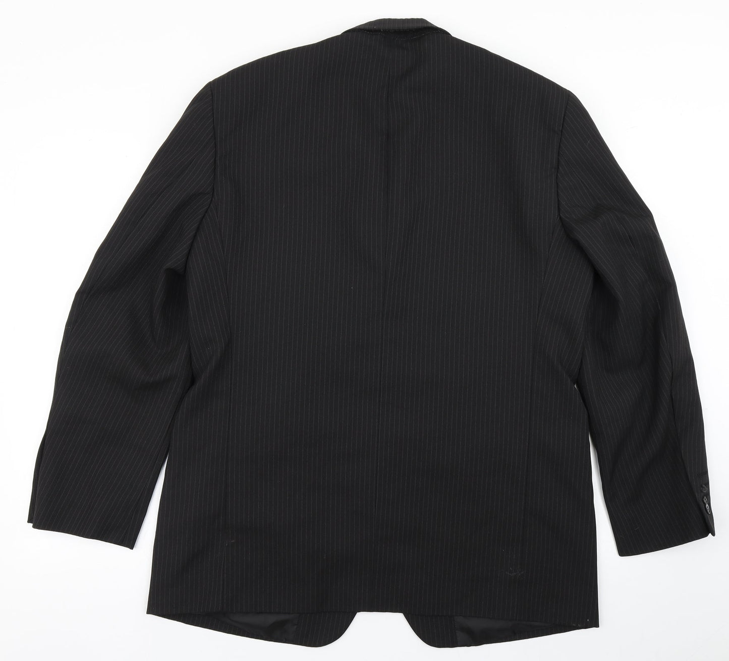 Taylor & Wright Mens Black Striped Polyester Jacket Blazer Size 42