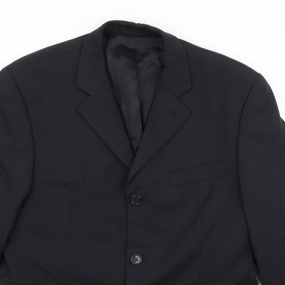 Burton Mens Blue  Polyester Jacket Blazer Size 38