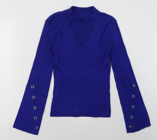 Debenhams Womens Blue  Viscose Pullover Sweatshirt Size 12  Pullover