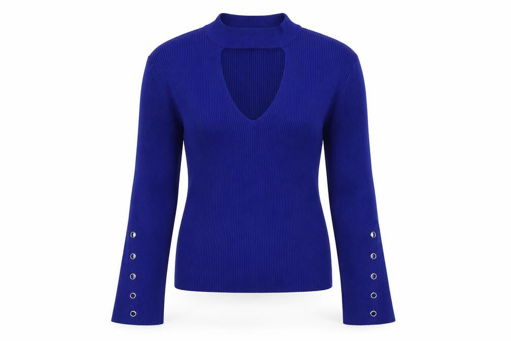 Debenhams Womens Blue  Viscose Pullover Sweatshirt Size 12  Pullover