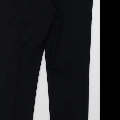 Bonmarché Womens Black Polyester Trousers Size 16 L30 in Regular Hook & Eye