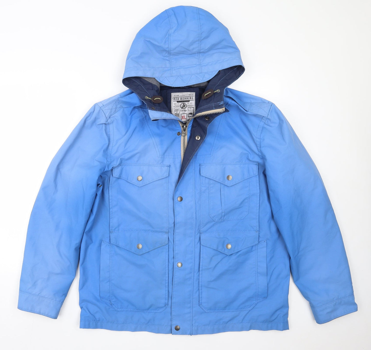 Red Herring Womens Blue   Rain Coat Coat Size XL  Zip