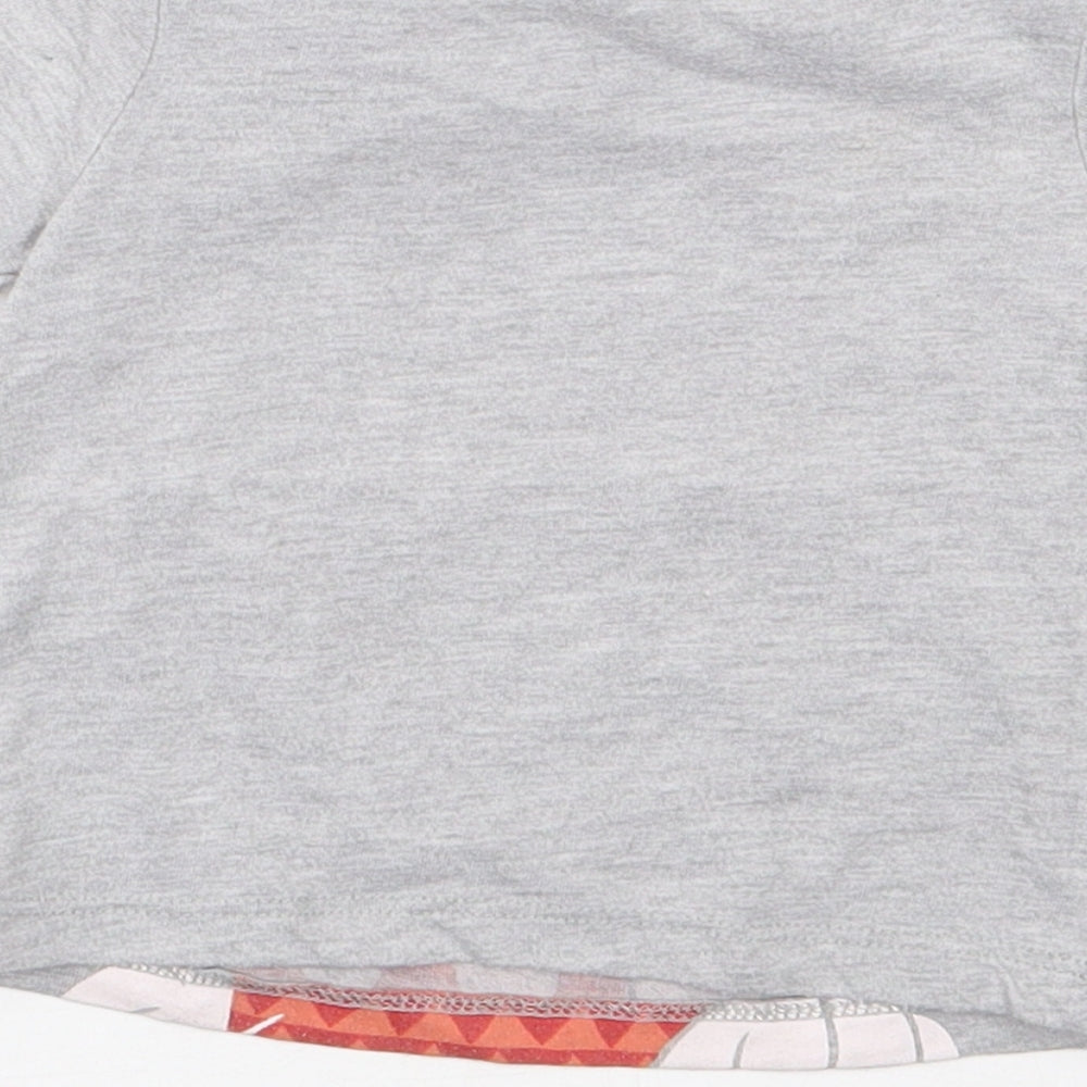 Disney Baby Grey  Cotton Basic T-Shirt Size 6-9 Months Round Neck  - Mickey Mouse