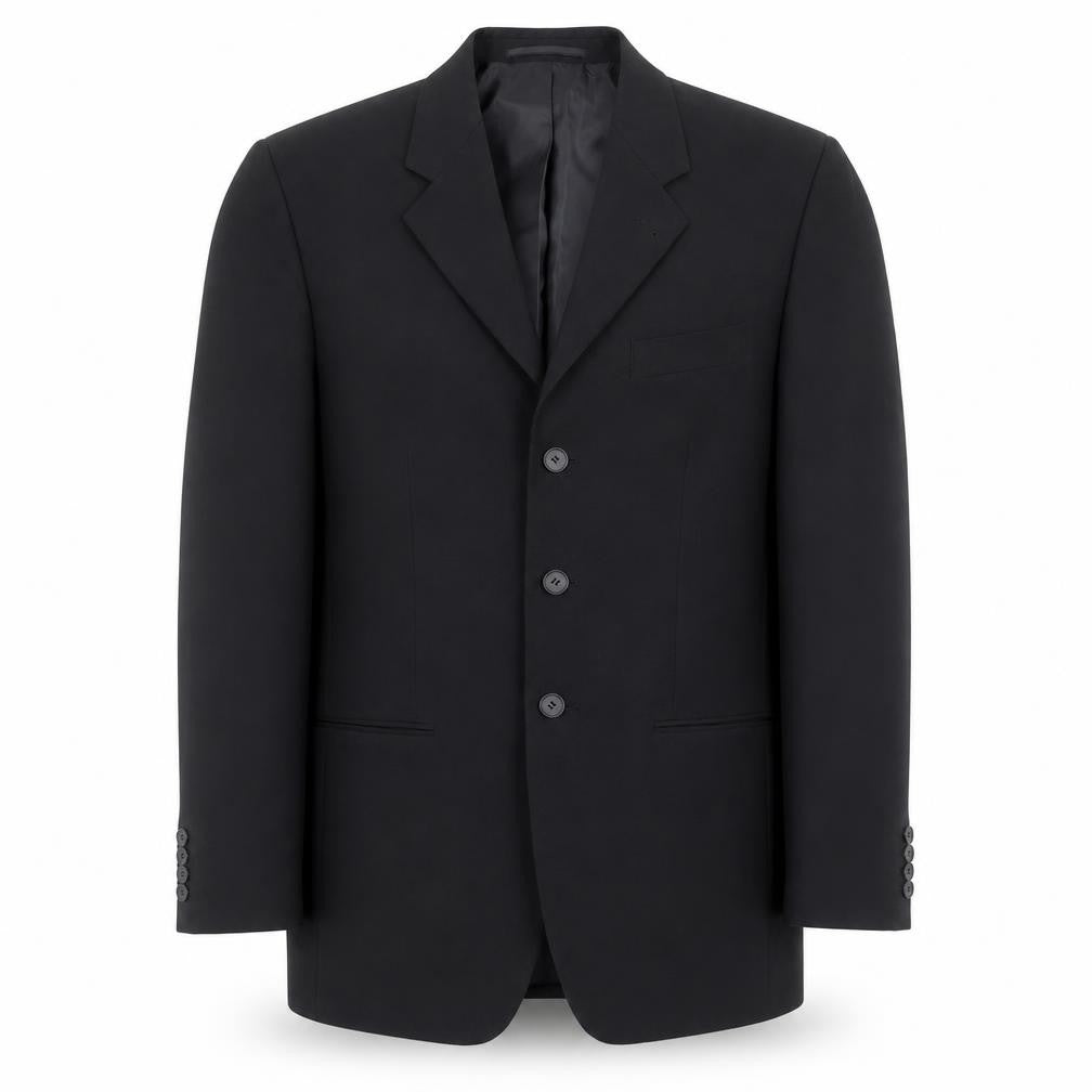 George Mens Black  Polyester Jacket Suit Jacket Size 38