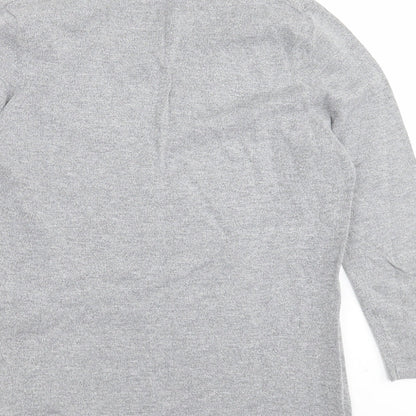 Principles Womens Grey V-Neck  Viscose Pullover Jumper Size 14