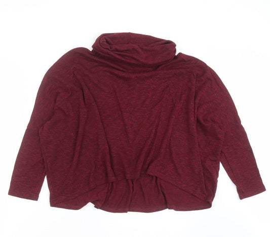 New Look Womens Purple Roll Neck  Polyester Pullover Jumper Size 12