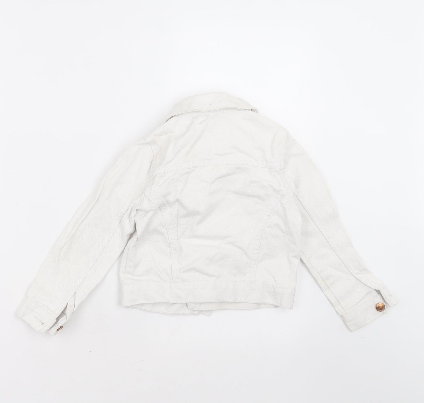 Primark Girls White   Jacket  Size 4-5 Years  Button