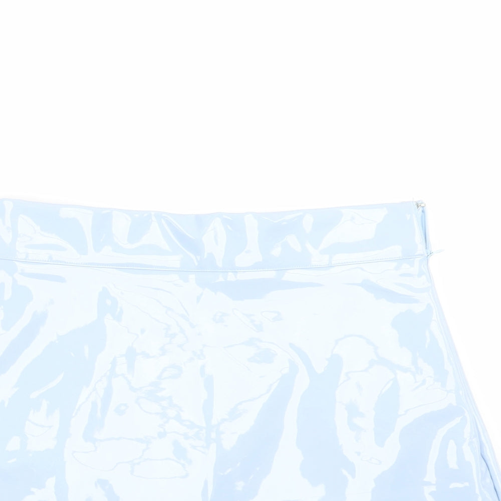 egrels Womens Blue  Polyester A-Line Skirt Size S