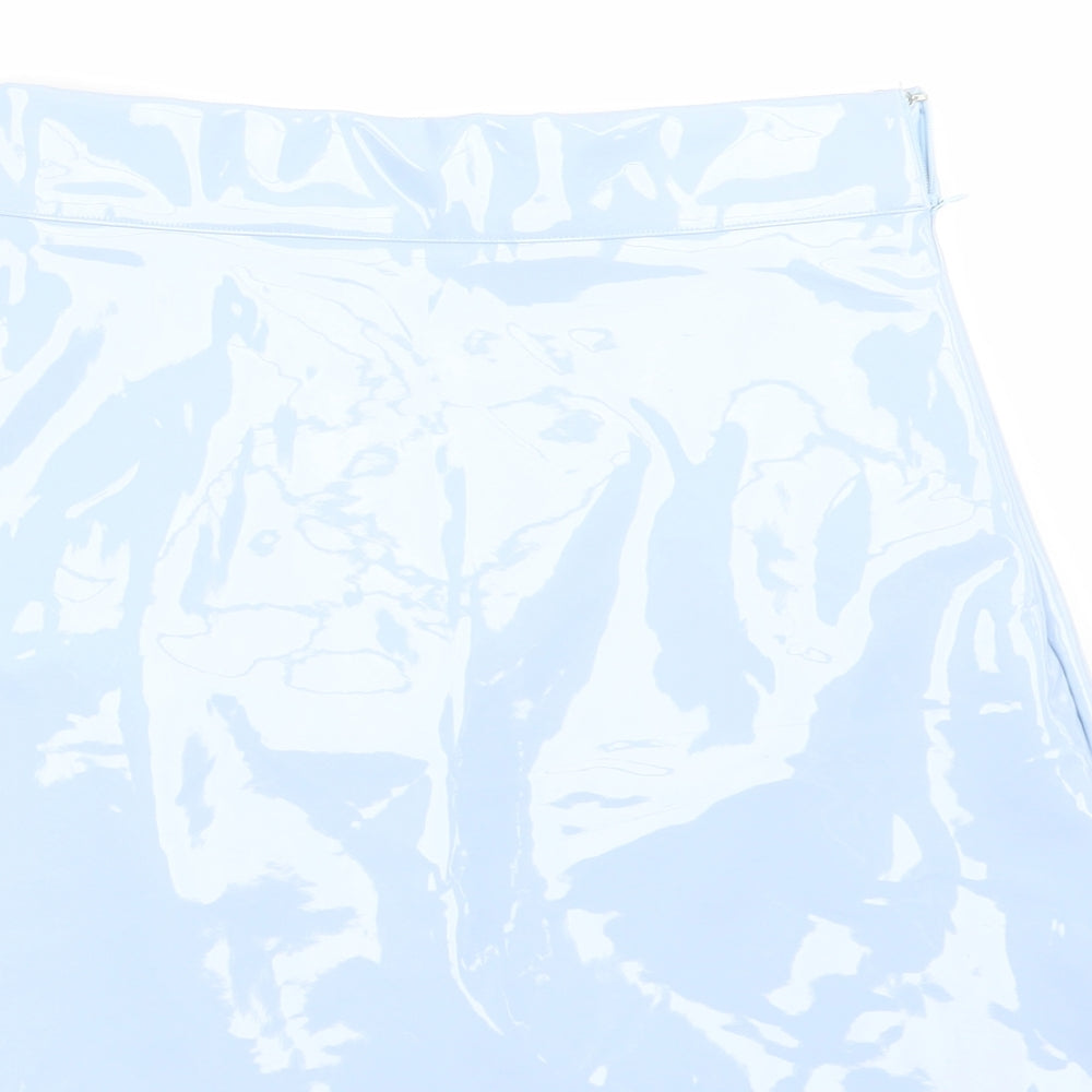 egrels Womens Blue  Polyester A-Line Skirt Size S
