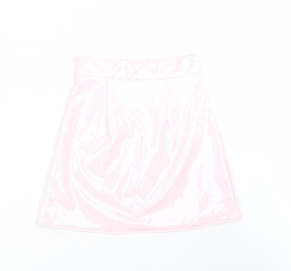 egrels Womens Pink  Polyester A-Line Skirt Size S
