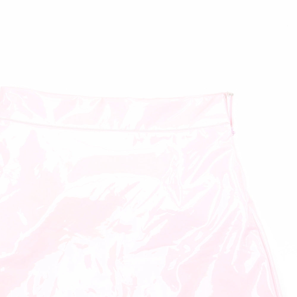 egrels Womens Pink  Polyester A-Line Skirt Size S