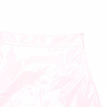 egrels Womens Pink  Polyester A-Line Skirt Size S