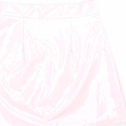 egrels Womens Pink  Polyester A-Line Skirt Size S