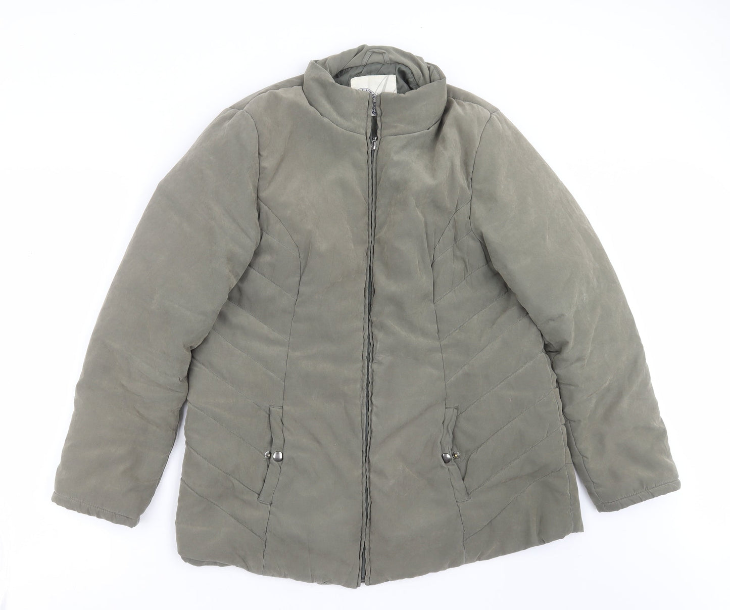 BHS Womens Green   Jacket Coat Size 18  Zip