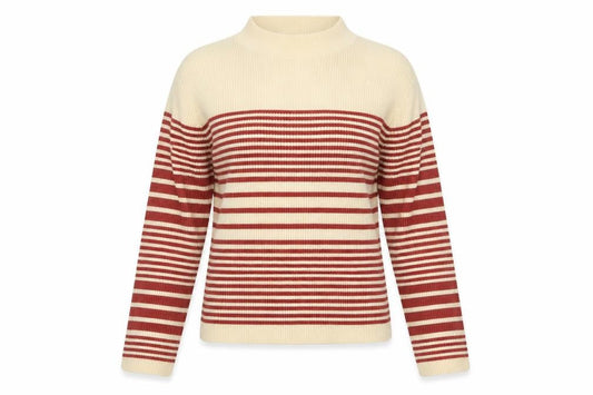 SHEIN Womens Multicoloured Mock Neck Striped Nylon Pullover Jumper Size M