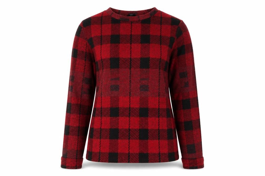 NEXT Womens Multicoloured Round Neck Check Polyester Pullover Jumper Size 8