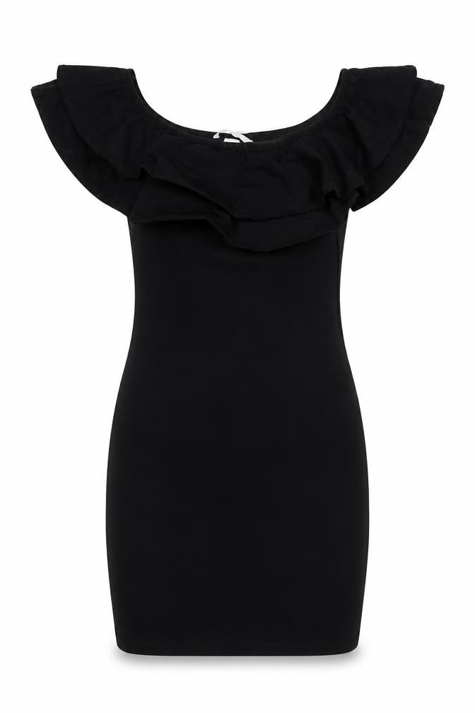 H&M Womens Black  Cotton Mini  Size S  Boat Neck