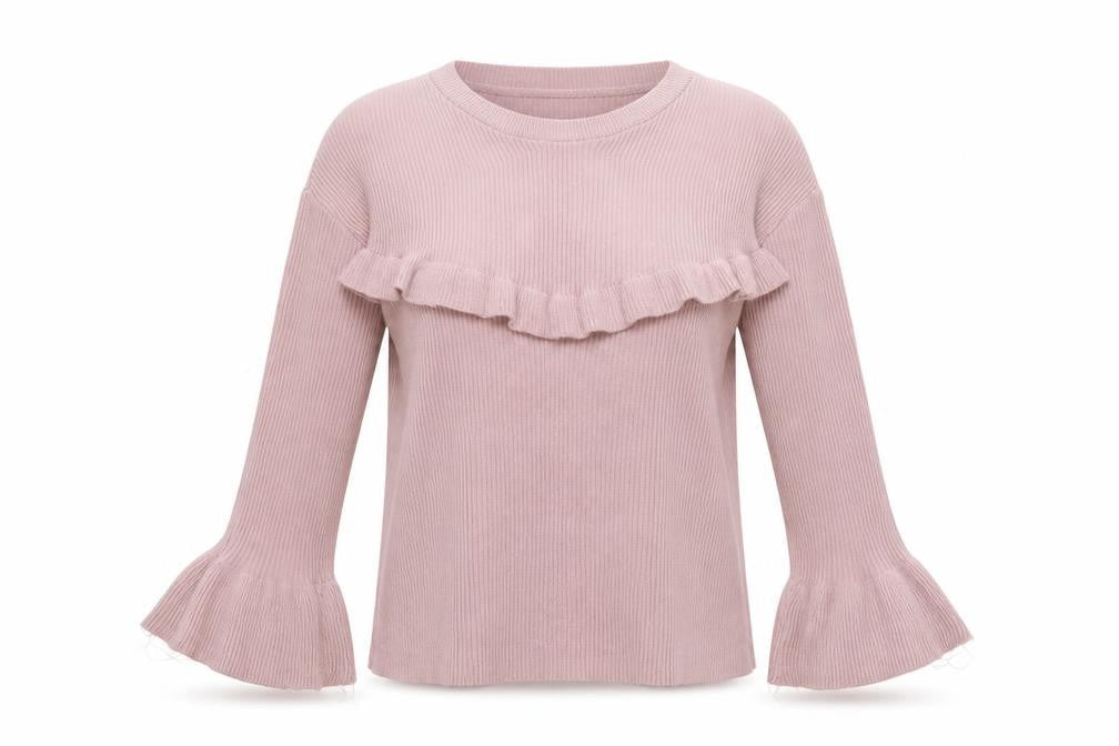 Pura Moda Womens Pink Round Neck   Pullover Jumper Size S