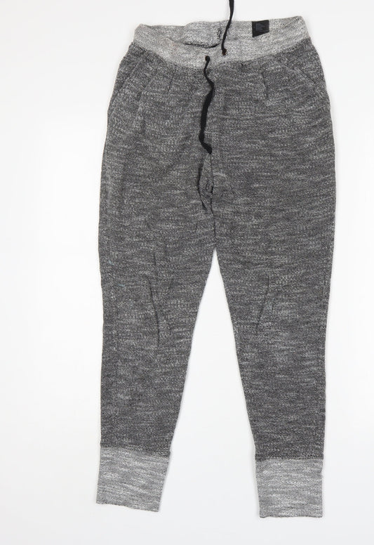 H&M Womens Grey  Cotton Sweatpants Trousers Size S L28 in Regular