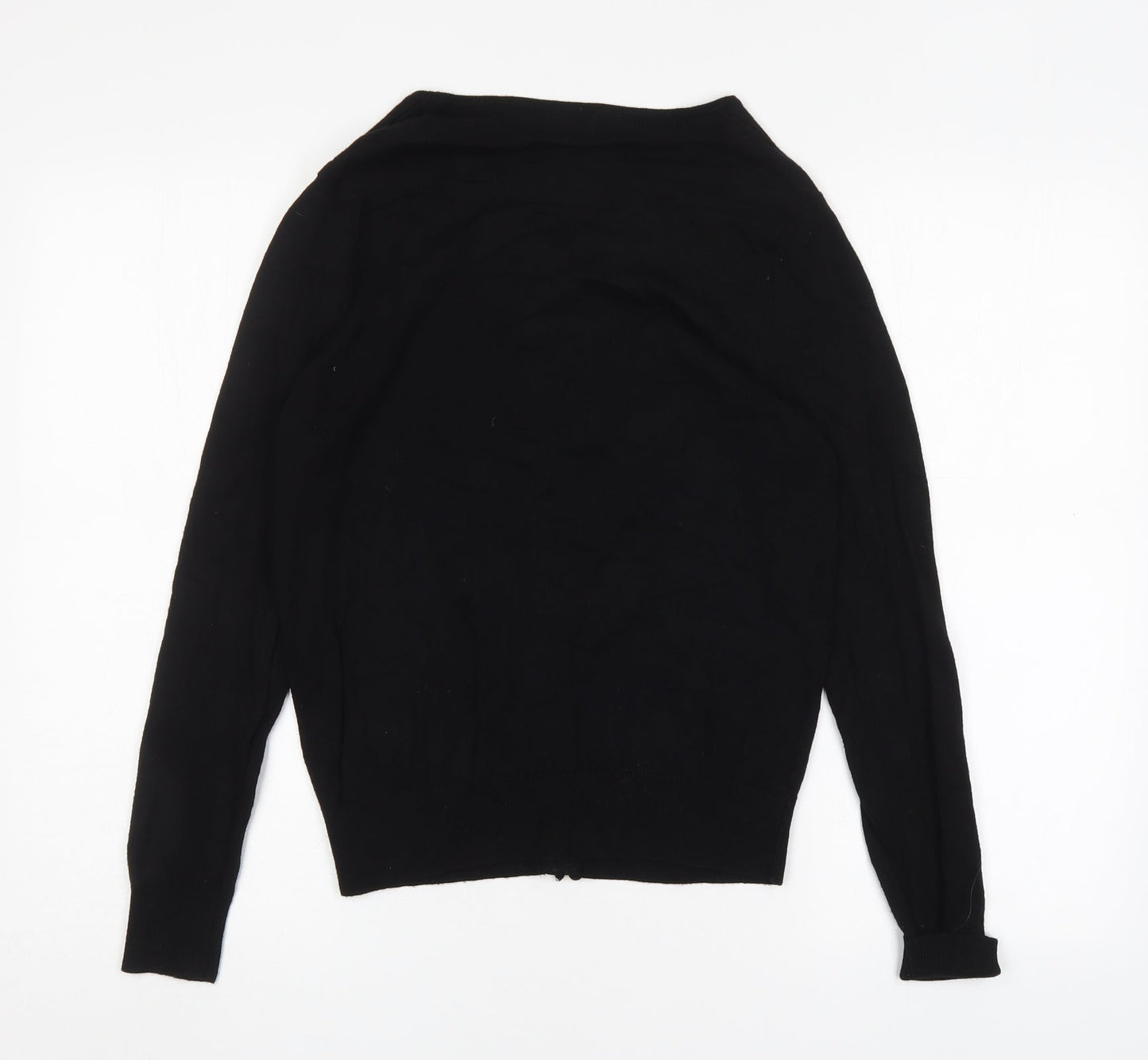 Kaleidoscope Womens Black Round Neck  Viscose Cardigan Jumper Size 14